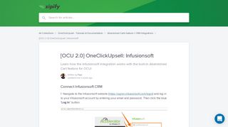 [OCU 2.0] OneClickUpsell: Infusionsoft | Zipify Help Center | Zipify ...