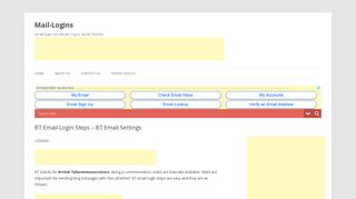BT Email Login Steps | BT Email Settings | BT Mail Password Rest
