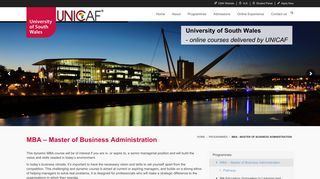 Master Business Administration - University of South Wales Online
