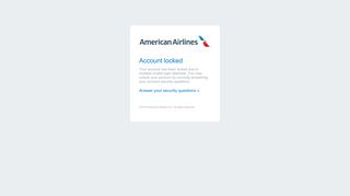 Account locked - American Airlines