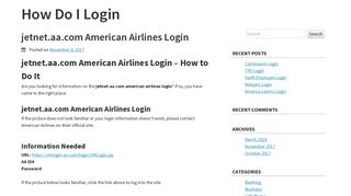 jetnet.aa.com American Airlines Login – How Do I Login