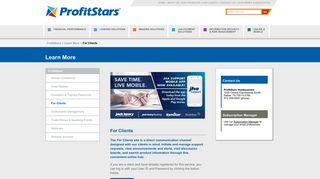 For Clients - ProfitStars