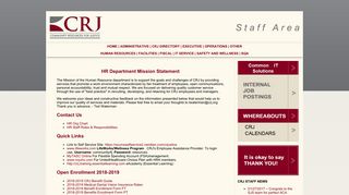 Employee Resources - CRJ Staff Area