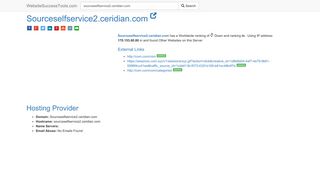 Sourceselfservice2.ceridian.com Error Analysis (By Tools)
