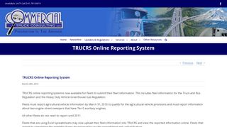 TRUCRS Online Reporting System - Commercial Truck Consulting