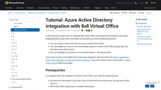 Tutorial: Azure Active Directory integration with 8x8 Virtual Office ...
