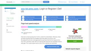 Access sso-tst.emc.com. Login or Register | Dell US