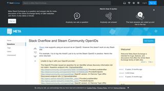 Stack Overflow and Steam Community OpenIDs - Meta Stack Exchange