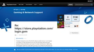 Re: https://store.playstation.com/login.gvm - PlayStation Forum
