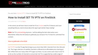 How to Install SET TV IPTV on FireStick in 3 Easy Steps