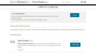 Complete Federal Student Loan Counseling - StudentLoans.gov