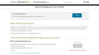 Sign a Master Promissory Note (MPN) | StudentLoans.gov
