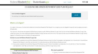 Co-sign Income-Driven Repayment - StudentLoans.gov