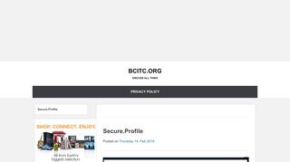 Secure.Profile | Search Results | BCITC.ORG