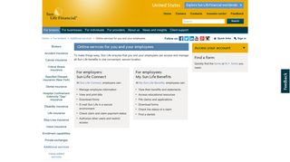 Sun Life Financial - Online services for you and your employees