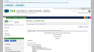 Services - 477387-2017 - TED Tenders Electronic Daily
