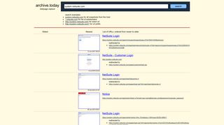 system.netsuite.com: NetSuite - Customer Login - Archive.today
