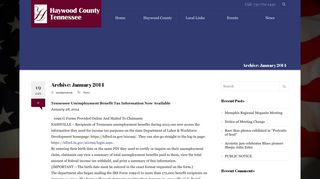 Archive: January 2014 – Haywood County Brownsville
