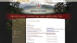 Staff / Testing Resources - Maryville City Schools