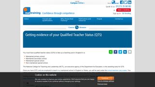 Getting evidence of your Qualified Teacher Status (QTS) - Real Training
