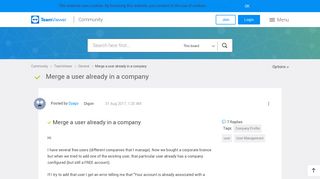 Solved: Merge a user already in a company - TeamViewer Community ...