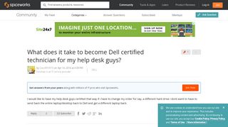 What does it take to become Dell certified technician for my help ...