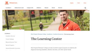 The Learning Center | West Virginia Wesleyan College