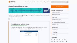 Allegis Time And Expense Login