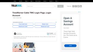 TimeWarner Cable TWC Login page, Login Account - TeleCoz
