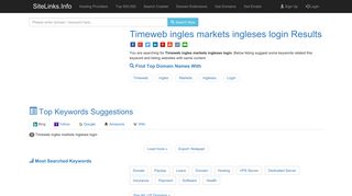 Timeweb ingles markets ingleses login Results For Websites Listing