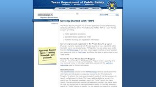 TxDPS - Getting Started with TOPS - Texas DPS - Texas.gov