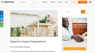Nigerian Import Regulations - WaystoCap
