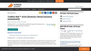 TrialMax Web™ eCOA - Clinical Leader