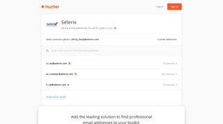Selerix - email addresses & email format • Hunter - Hunter.io