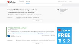 were do i find how to access my downloads - TurboTax Support