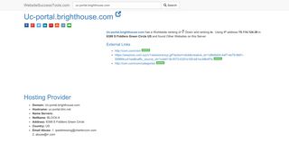 Uc-portal.brighthouse.com Error Analysis (By Tools)