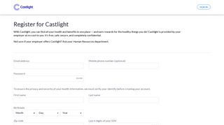 Register - Castlight - Registration