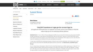 USAJOBS Transitions to Login.gov for Account Sign On - OPM