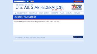 US All Star Federation: CURRENT MEMBERS