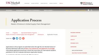 Application Process | USC Marshall