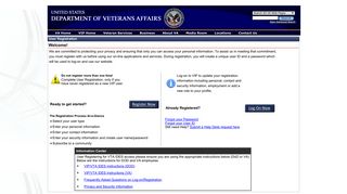 User Registration - Veterans Information Portal
