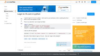 Login to Vk.com in python - Stack Overflow