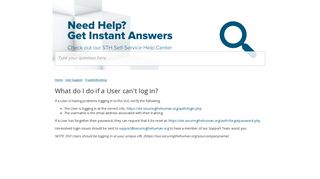 What do I do if a User can't log in?