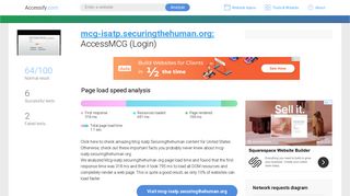 Access mcg-isatp.securingthehuman.org. AccessMCG (Login)