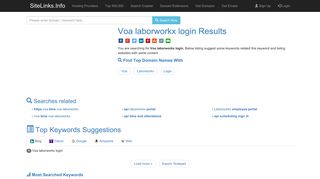 Voa laborworkx login Results For Websites Listing - SiteLinks.Info