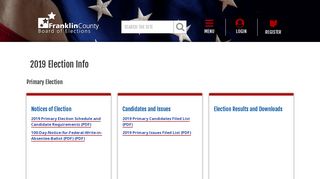 Franklin County Board of Elections - Election Info
