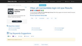 Https w6 iconnectdata login init spw Results For Websites Listing