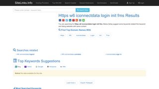 Https w6 iconnectdata login init fms Results For Websites Listing