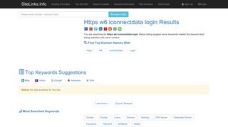 Https w6 iconnectdata login Results For Websites Listing