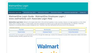 WalmartOne Login Guide | WalmartOne Associate Login / Employee ...